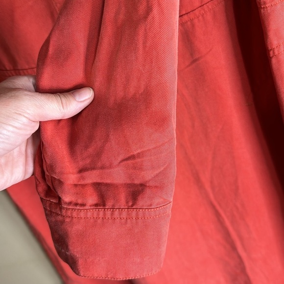 John Mark Orange Long Sleeve Dress 100% Tencel Size Small - Picture 4 of 8